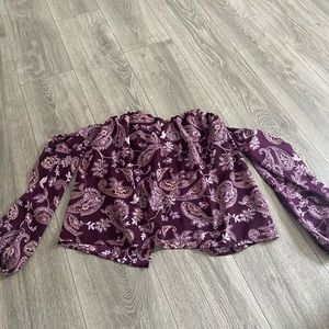 Off the shoulder blouse-open back